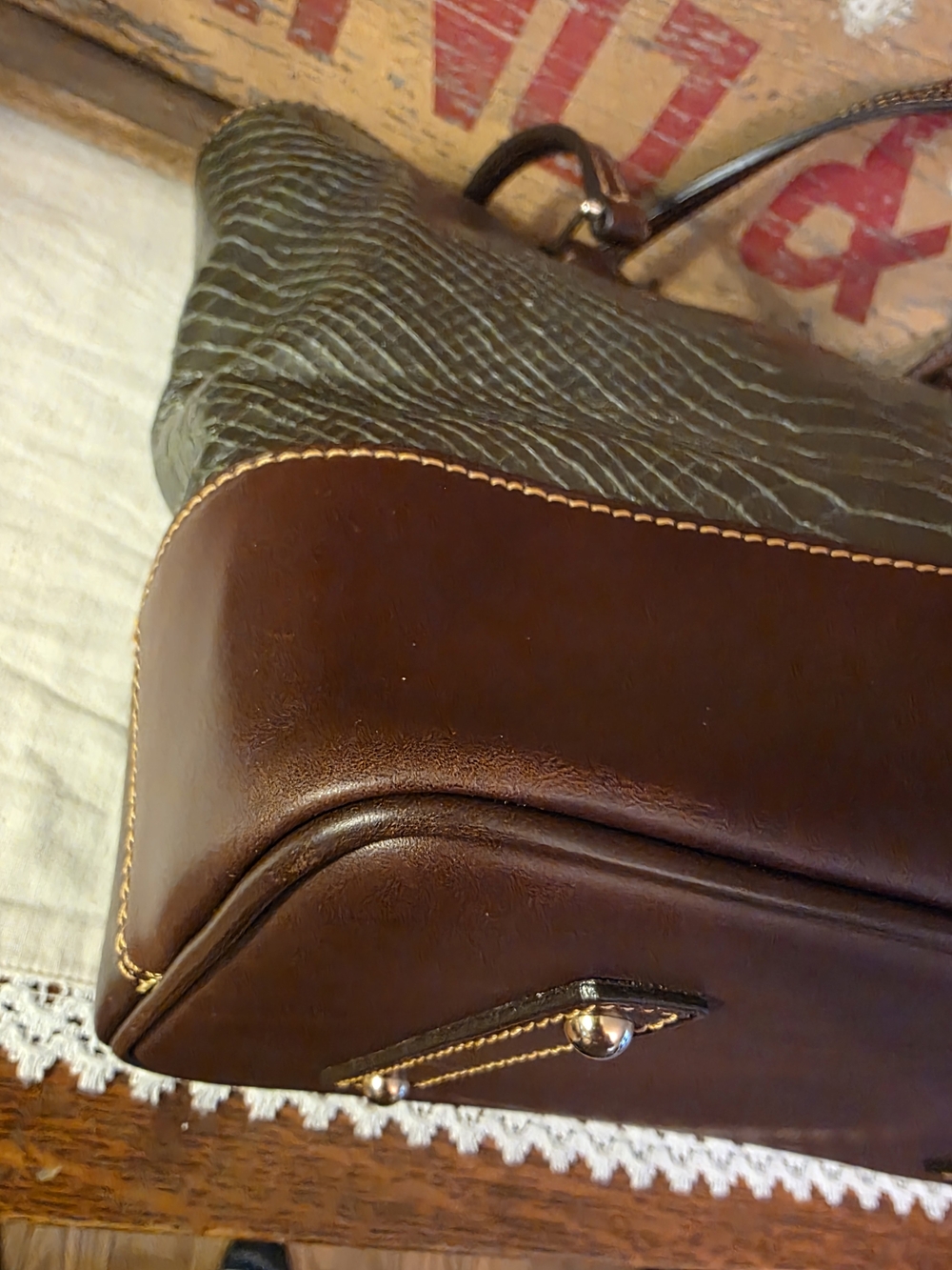 Dooney & Bourke Metallic Python Embossed Tote/Shopper - Picture 6 of 16
